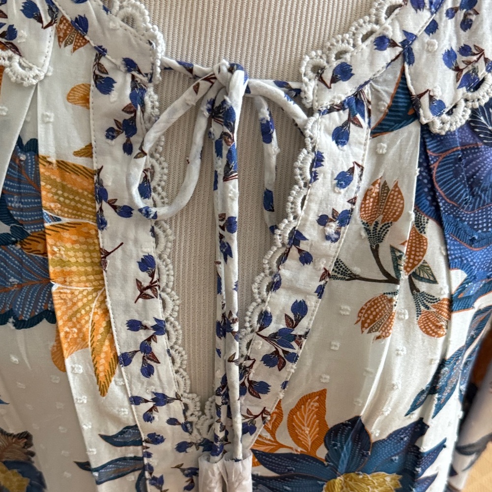 FARM Rio Summer Flowers Off-White Maxi Dress size Small NWT - Picture 5 of 10